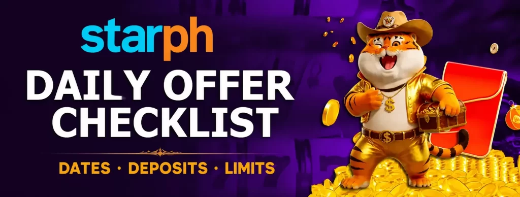 starph daily offer dates deposits and limits checklist card
