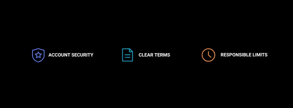 starph account security clear terms and responsible limits icons