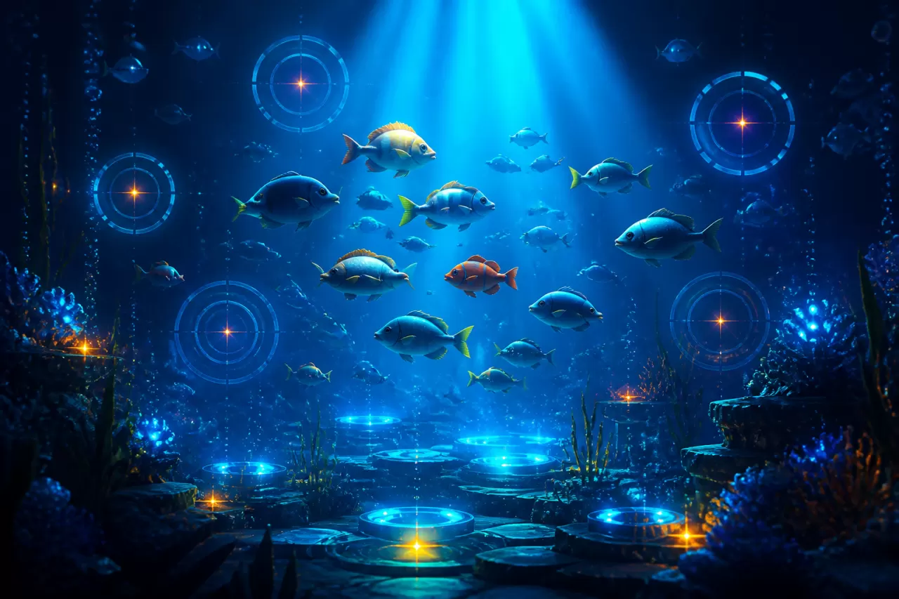 starph fishing games guide with luminous underwater targets