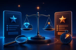 starph offer comparison with a balanced scale magnifier and timer