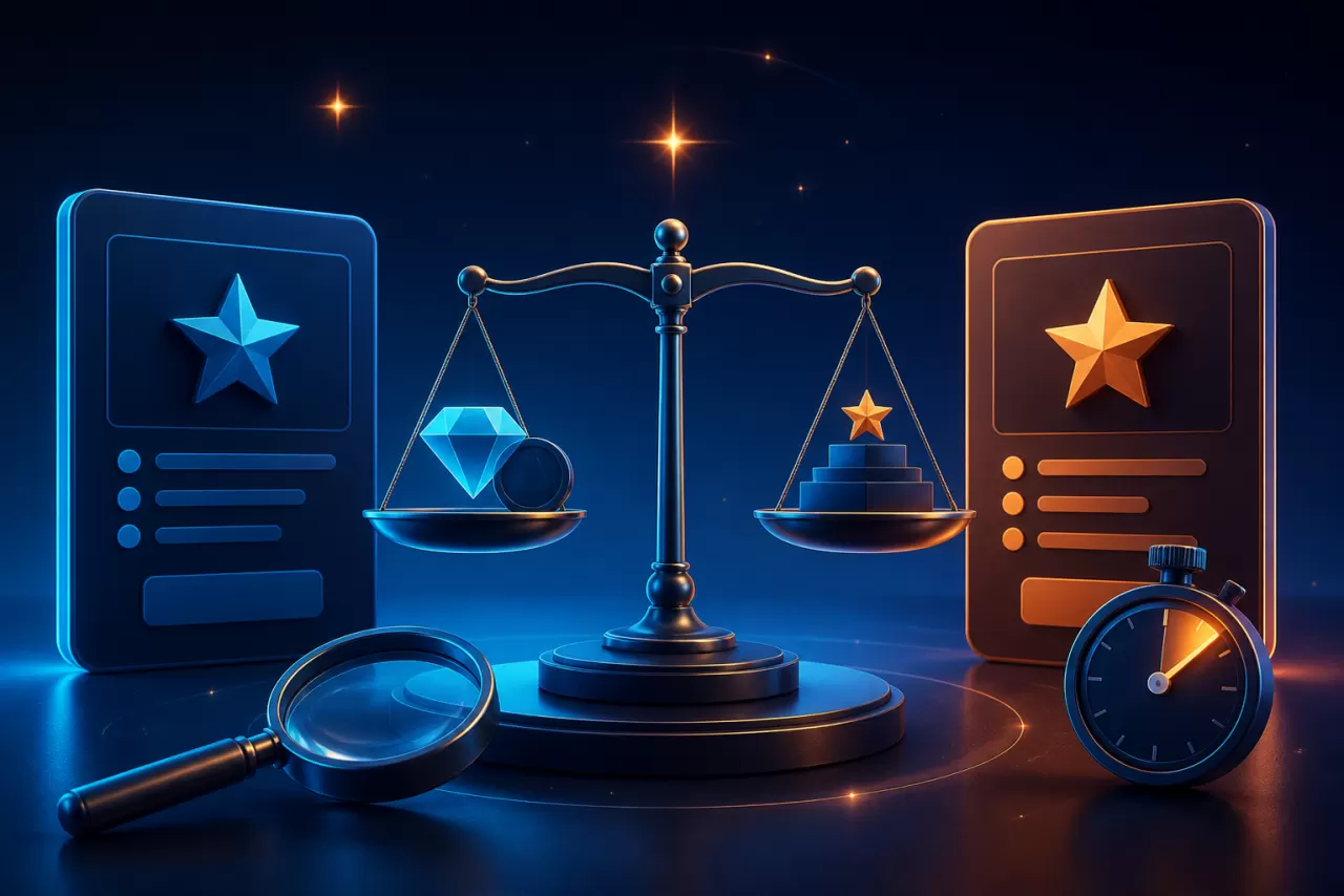 starph offer comparison with a balanced scale magnifier and timer