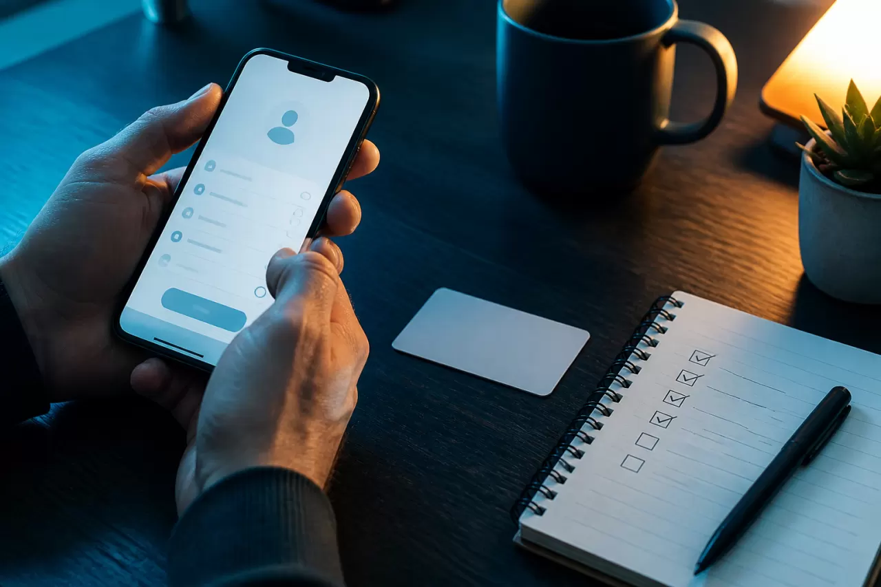 starph account verification checklist beside a generic mobile form
